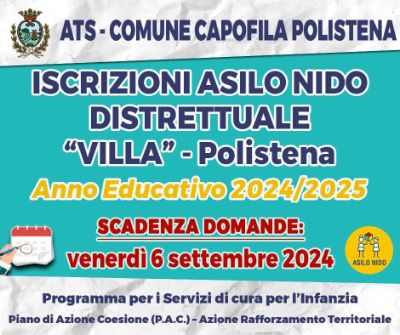 iscrizioni asilo villa2024